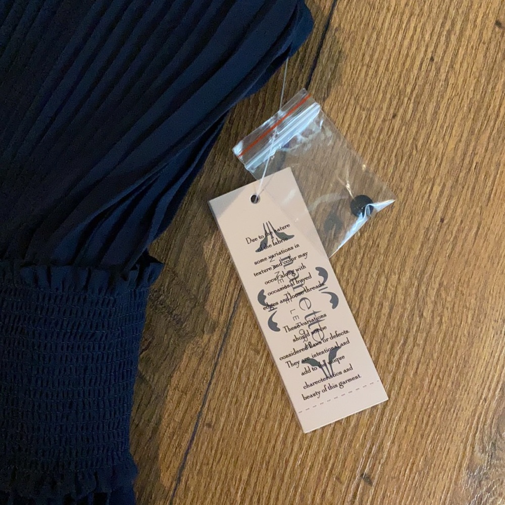 Nanette Lepore Navy Pleated Midi Dress - Picture 5 of 12